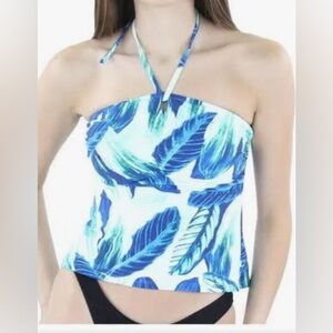 Rachel Roy Tropical Tankini in XS, missing drawstring. can be used as tube top